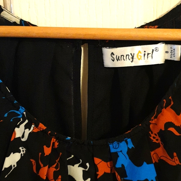 Sunny Girl Horses Dress - size 8 AU - Picture 2 of 5